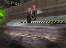 Hanging cars on through the wall.